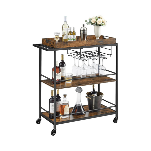 Serving Trolley with Removable Tray & Wheels - Karrari