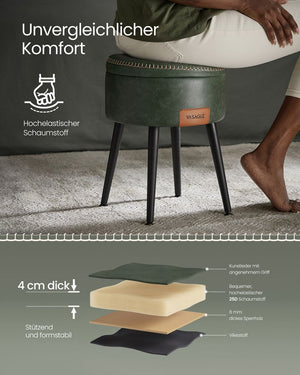 Mid-Century Modern Storage Ottoman Stool - Karrari