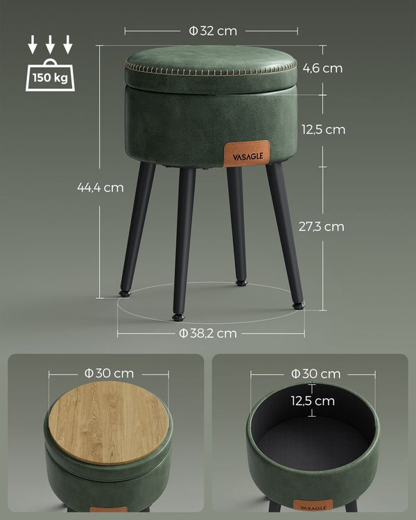 Mid-Century Modern Storage Ottoman Stool - Karrari