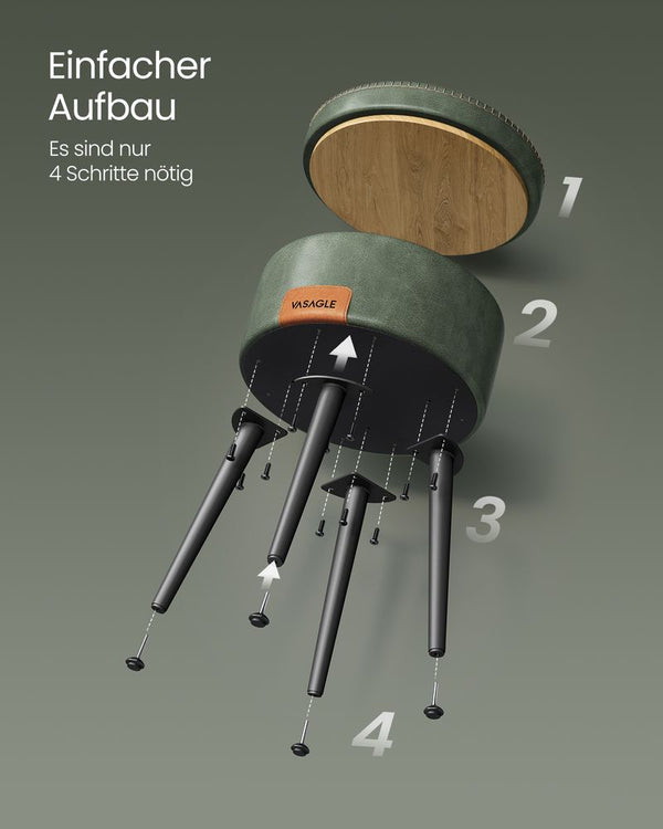 Mid-Century Modern Storage Ottoman Stool - Karrari