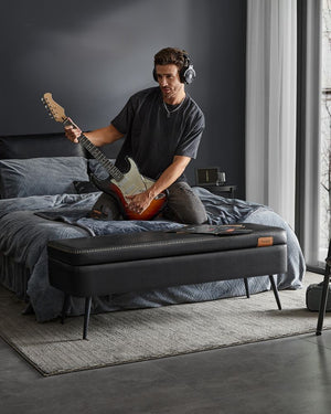 Mid-Century Modern Storage Ottoman Bench - Karrari