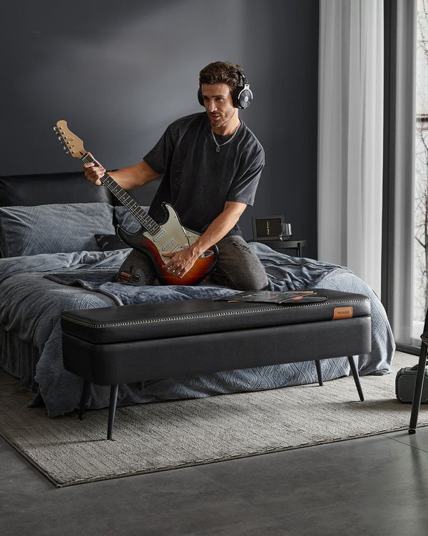 Mid-Century Modern Storage Ottoman Bench - Karrari