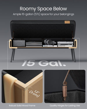 Mid-Century Modern Storage Ottoman Bench - Karrari