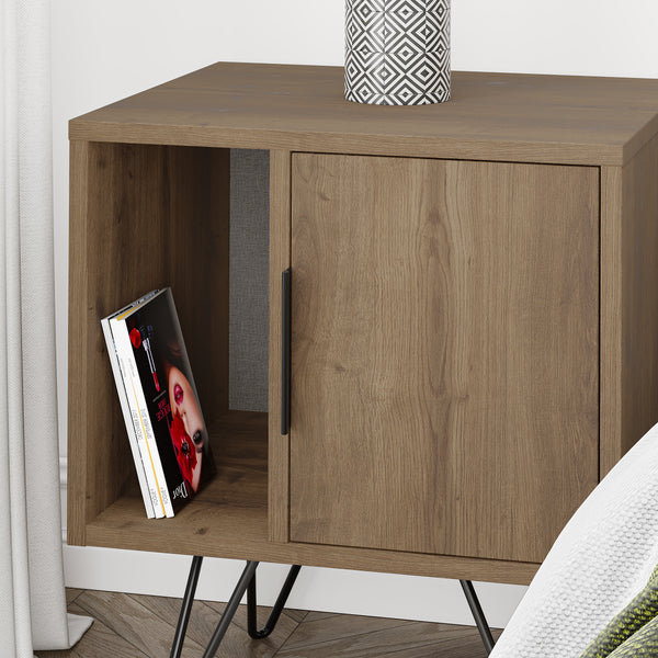 GLYNN Nightstand – Wooden Side Table - Karrari