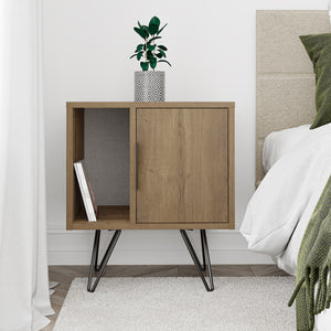 GLYNN Nightstand – Wooden Side Table - Karrari