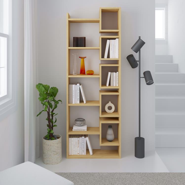 OPPA Box Bookcase – Oak & Mocha - Karrari