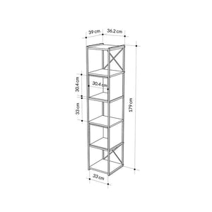 Vale 5-Tier Narrow Bookcase - Karrari