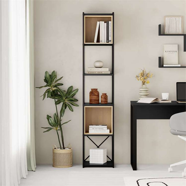 Vale 5-Tier Narrow Bookcase - Karrari