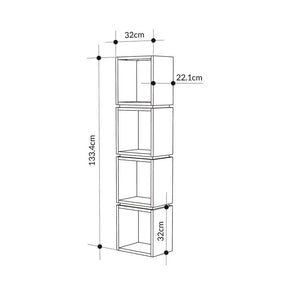 Modular 4-Cube Storage Shelf - Karrari