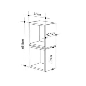 Modular 2-Cube Storage Shelf - Karrari