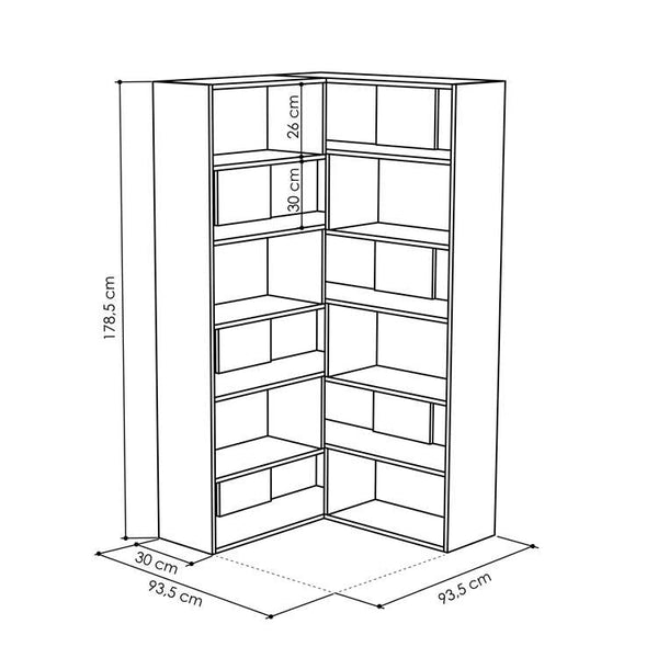 Molly Corner Bookcase - Karrari