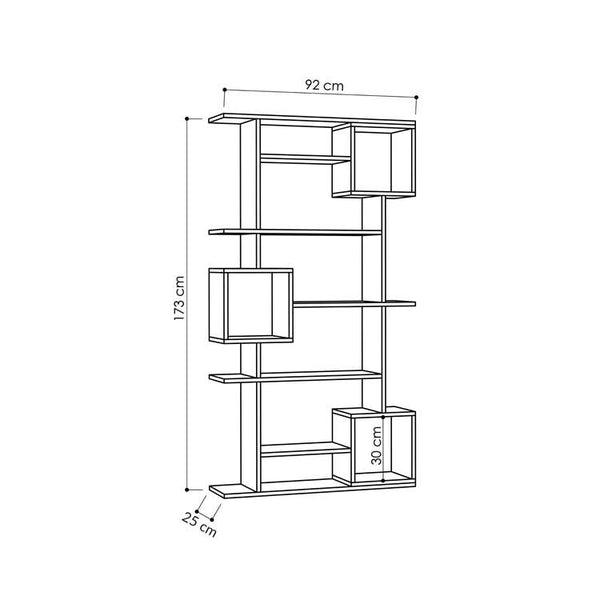 Contemporary Geometric Bookshelf - Karrari