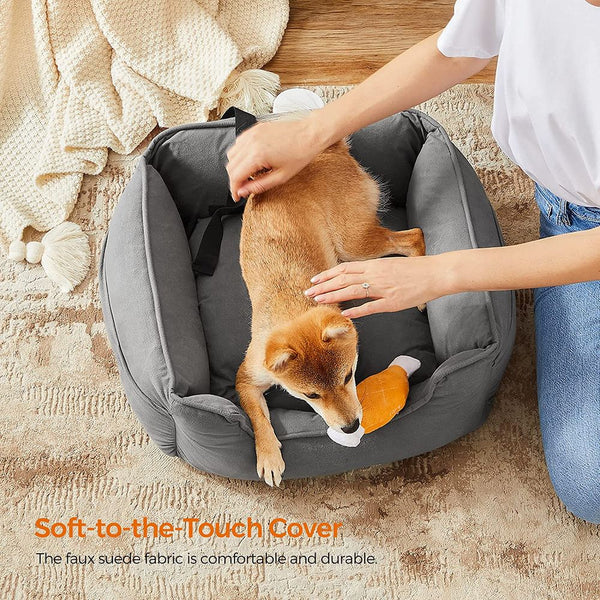 Dog Car Seat & Booster Bed (Removable, Small–Medium Dogs & Cats) - Karrari
