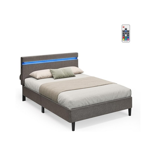 Upholstered Bed Frame – LED Headboard - Karrari
