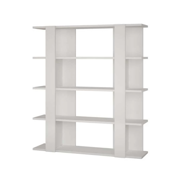 Contemporary Open Bookcase - Matte White - Karrari