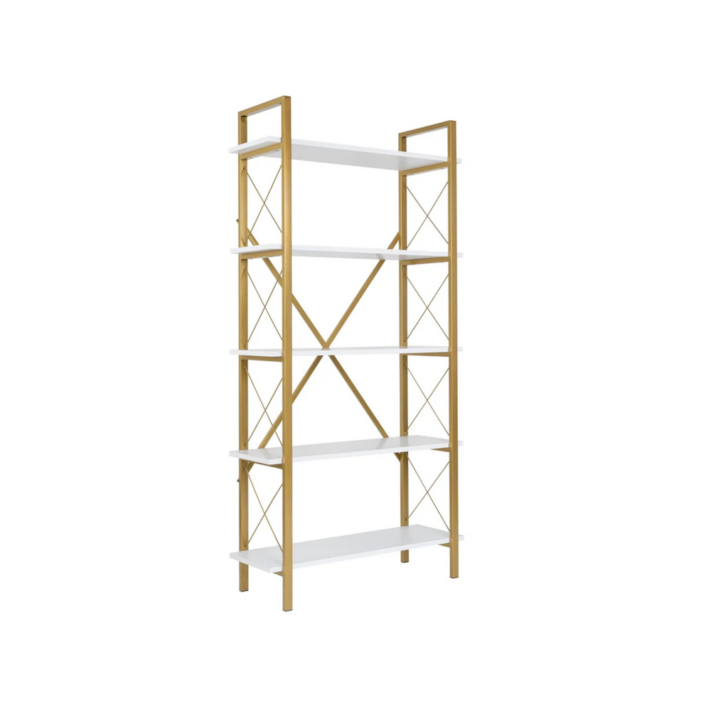 Modern Glam 5-Tier Bookshelf - Karrari