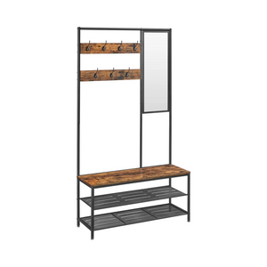 Coat Rack with Mirror, Bench & Shoe Storage - Karrari