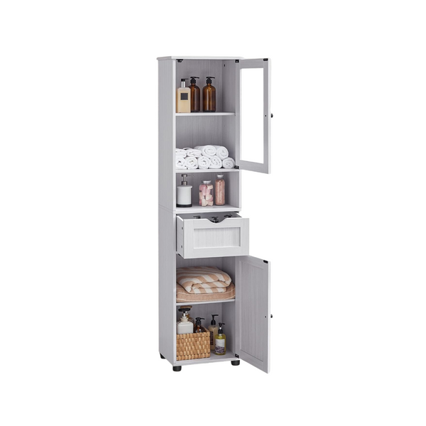 Freestanding Bathroom Cabinet with Glass Door - Karrari