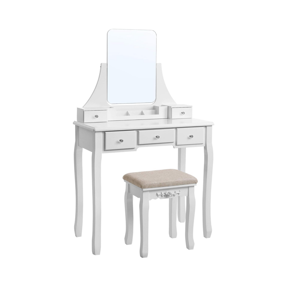 Makeup Vanity Set – 5 Drawers & Cushioned Stool - Karrari