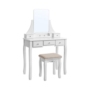 Makeup Vanity Set – 5 Drawers & Cushioned Stool - Karrari