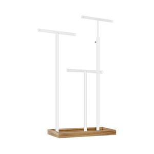 2-in-1 Jewellery Display Stand - Adjustable T-Bars & Tray - Karrari