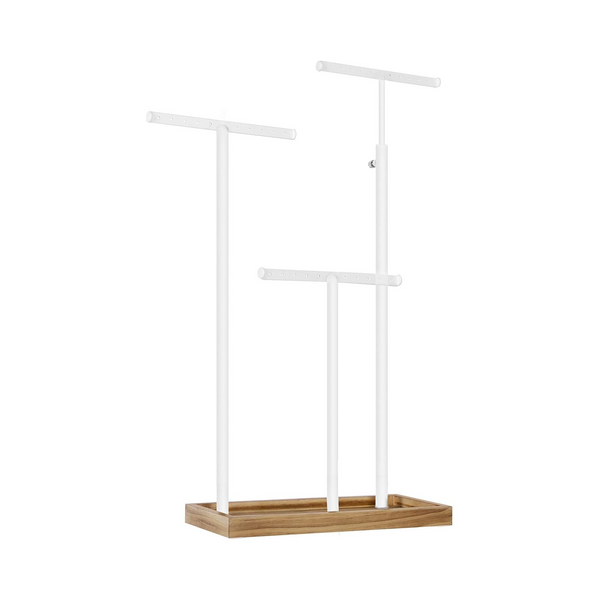 2-in-1 Jewellery Display Stand - Adjustable T-Bars & Tray - Karrari