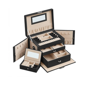 3-Layer Lockable Jewellery Box with Handle & 2 Drawers - Karrari