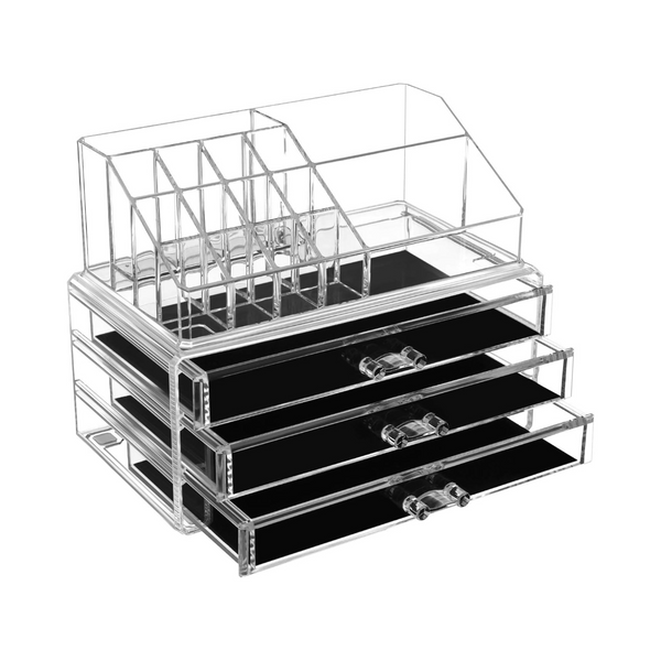 2-Piece Makeup Organizer with Drawers & Compartments - Karrari