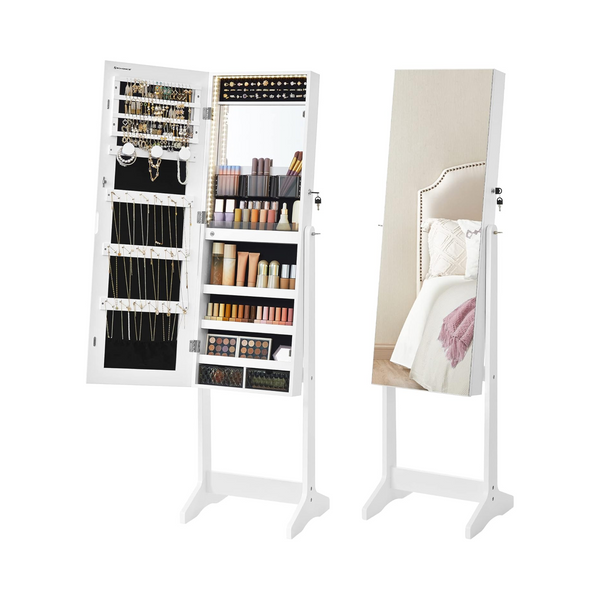 Full-Length LED Mirror Jewellery Cabinet Armoire - Karrari