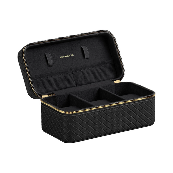 3-Slot Watch Travel Case – PU Leather - Karrari