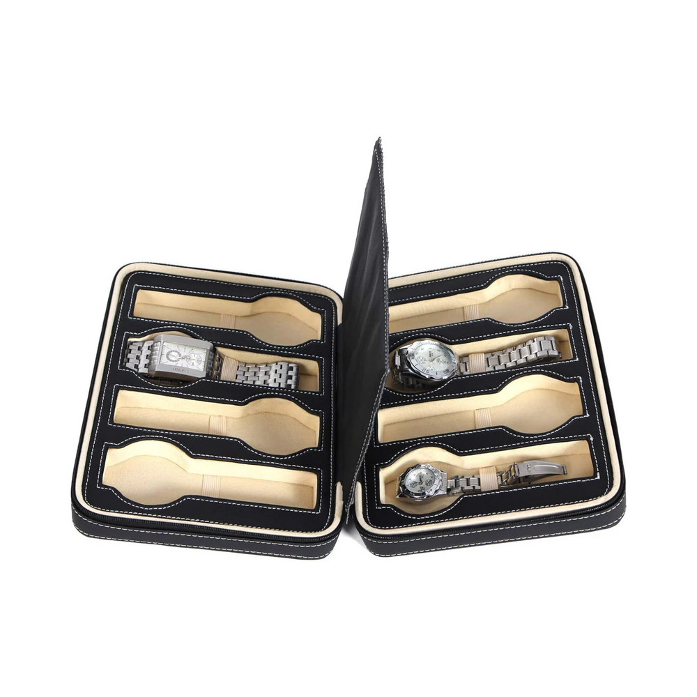 Portable Zippered Watch Case for 8 Watches - Karrari