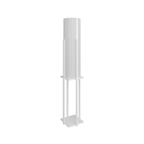 Tall White Floor Lamp with Shelf (160cm) - Karrari