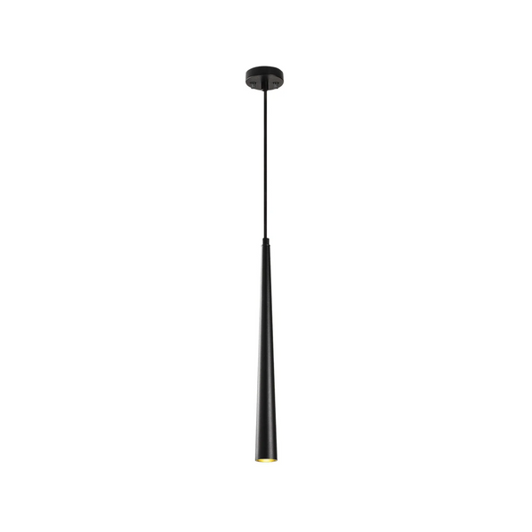 Slim Black Pendant Light - Minimalist LED Hanging Lamp - Karrari