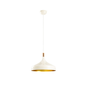Elegant Dome Pendant Light – Cream & Gold - Karrari