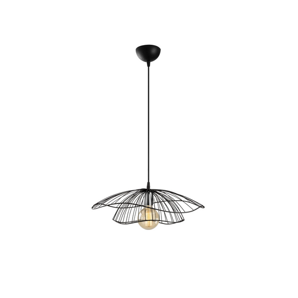 Lotus Bloom Black Wire Pendant Lamp - Karrari