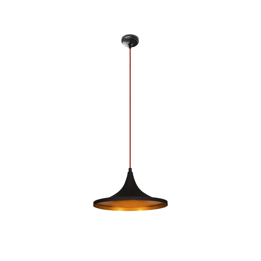 Modern Black & Gold Dome Pendant Light - Karrari