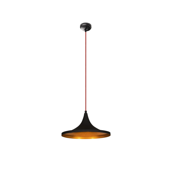 Modern Black & Gold Dome Pendant Light - Karrari