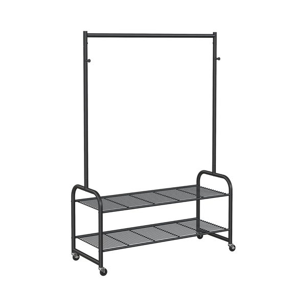 Multi-Functional Clothes Rail with Wheels & Storage - Karrari