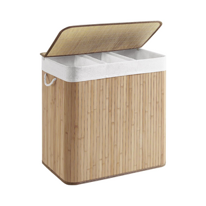 150L 3-Section Foldable Laundry Hamper with Lid - Karrari