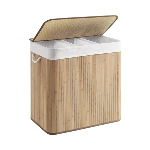 150L 3-Section Foldable Laundry Hamper with Lid - Karrari