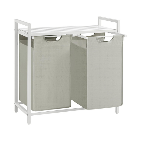 Laundry Hamper - 2 Removable Oxford Fabric Bags - Karrari