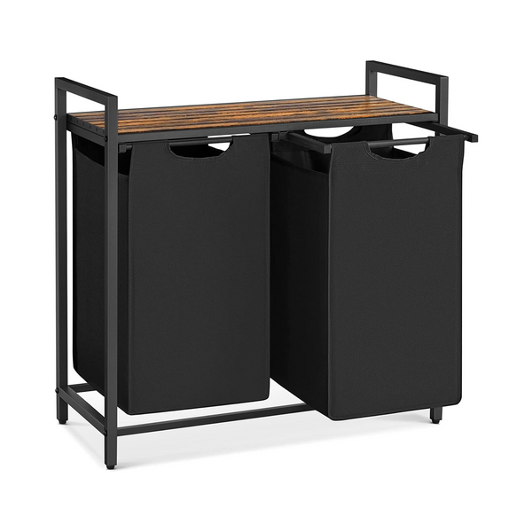 Laundry Basket with Shelf and Pull-Out Bags - Karrari