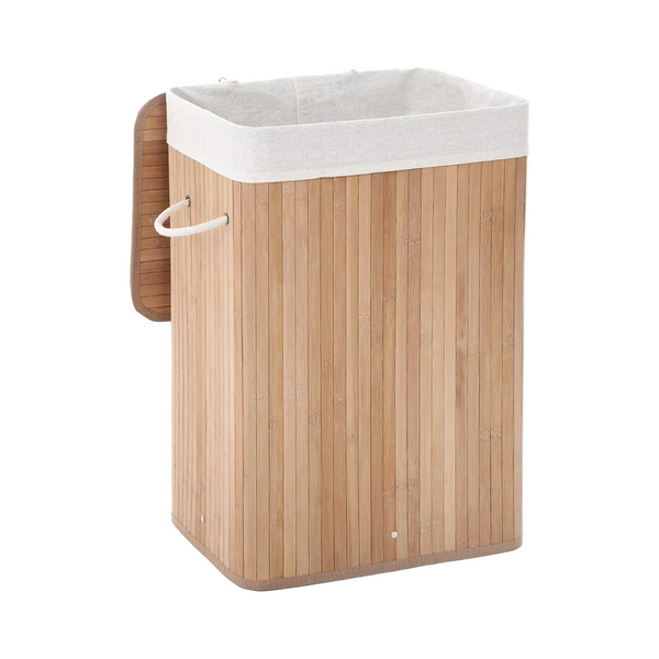 Foldable Laundry Hamper 72L - Lid & Handles - Karrari