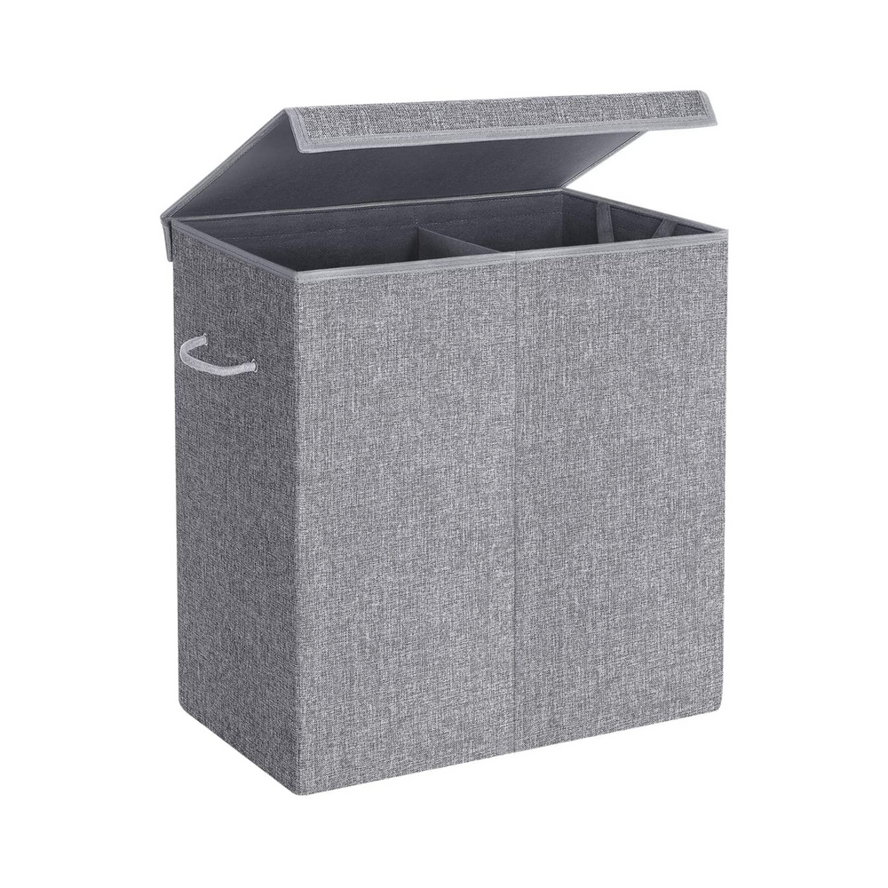 Laundry Basket 142L - 2 Compartments & Magnetic Lid - Karrari