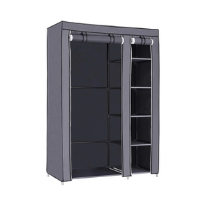 Portable Fabric Wardrobe - Hanging Rail & Shelves - Karrari