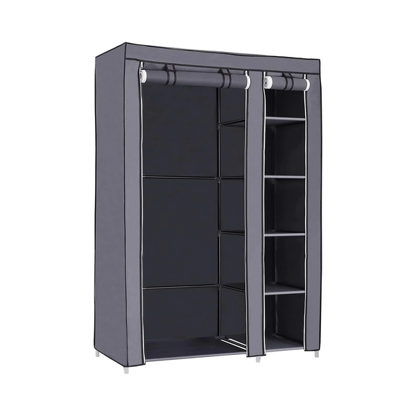 Portable Fabric Wardrobe - Hanging Rail & Shelves - Karrari