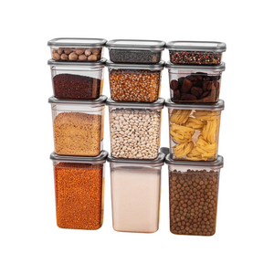 12-Piece Airtight Kitchen Storage Set – Smoke Gray - Karrari