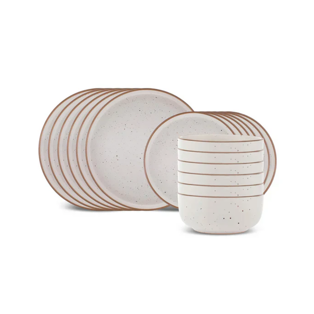 Karaca Chicago Dot 18-Piece Ceramic Dinner Set - Karrari