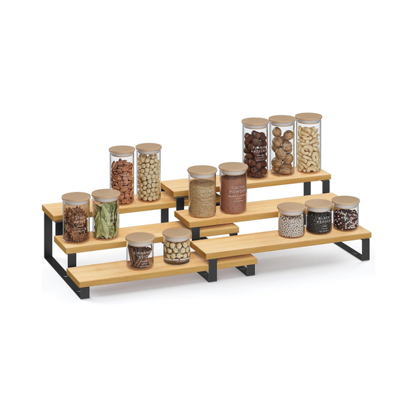 3-Tier Bamboo Spice Rack Set of 2 - Karrari