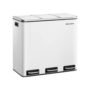 Triple Kitchen Recycling Bin 3×18L (White, Soft-Close) - Karrari